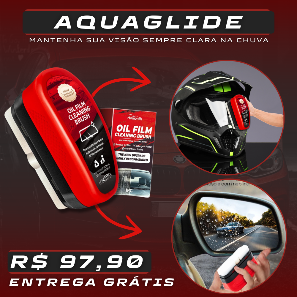 Escova de Limpeza Impermeabilizadora de Vidro AquaGlide™