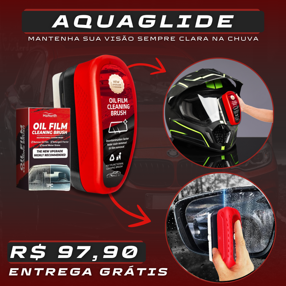 Escova de Limpeza Impermeabilizadora de Vidro AquaGlide™