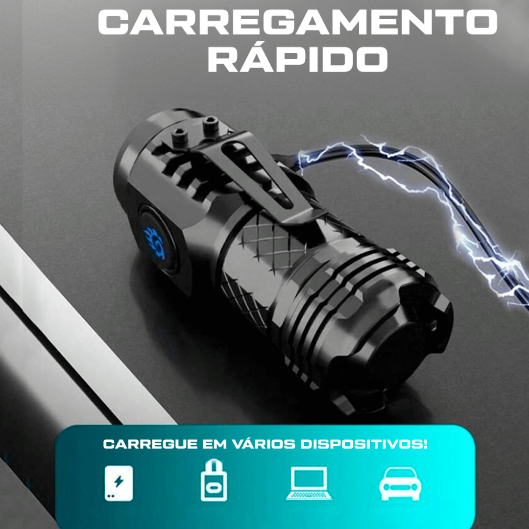 Lanterna Tática Indestrutível Power Flash 1 UNIDADE