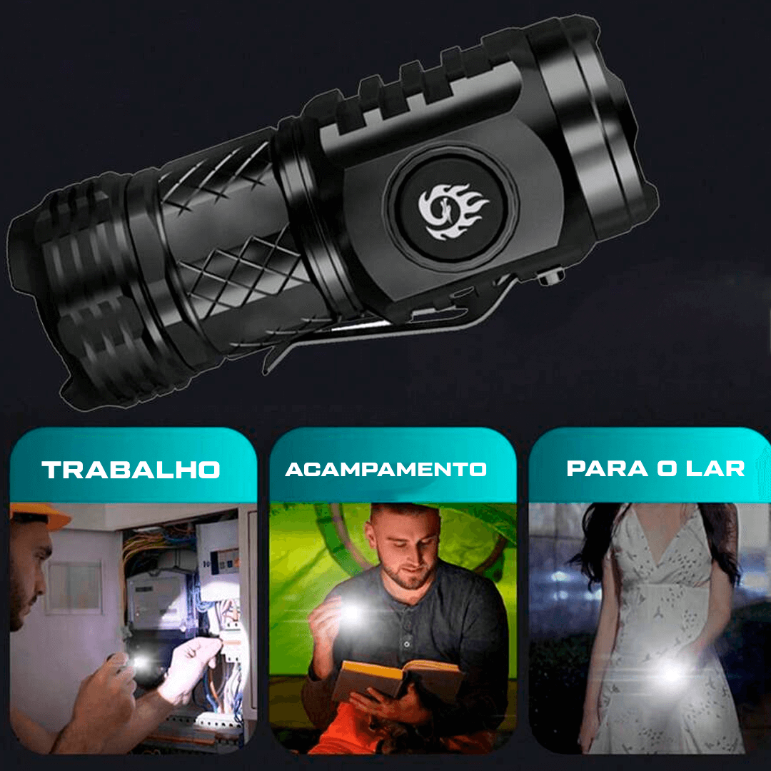 Lanterna Tática Indestrutível Power Flash 1 UNIDADE