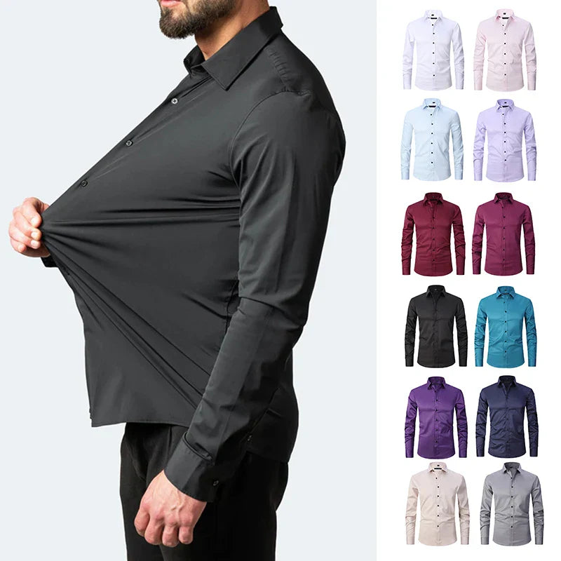Camiseta Elástica Manga Longa Masculino