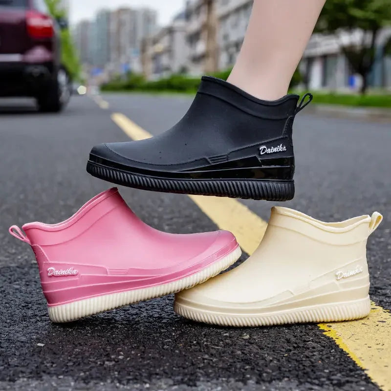 Botas de Borracha Feminina Antiderrapantes