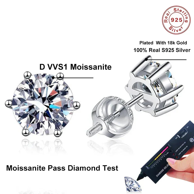 Brinco Ice Moissanite Masculino