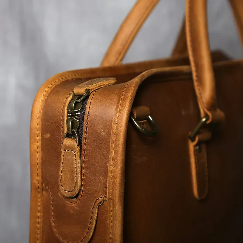 Bolsa Pasta de Couro Multi-Uso Unisex