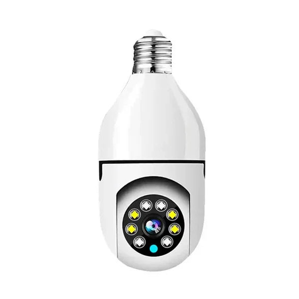 Camera Lâmpada Wifi Ip Segurança Panorâmica Giratória 360 1080P com Visão Noturna
