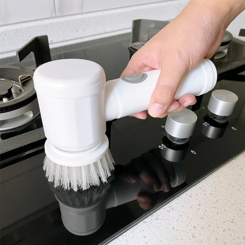 Escova Elétrica de Limpeza 5 em 1 Sem fio para Cozinha, Casa e Banheiro