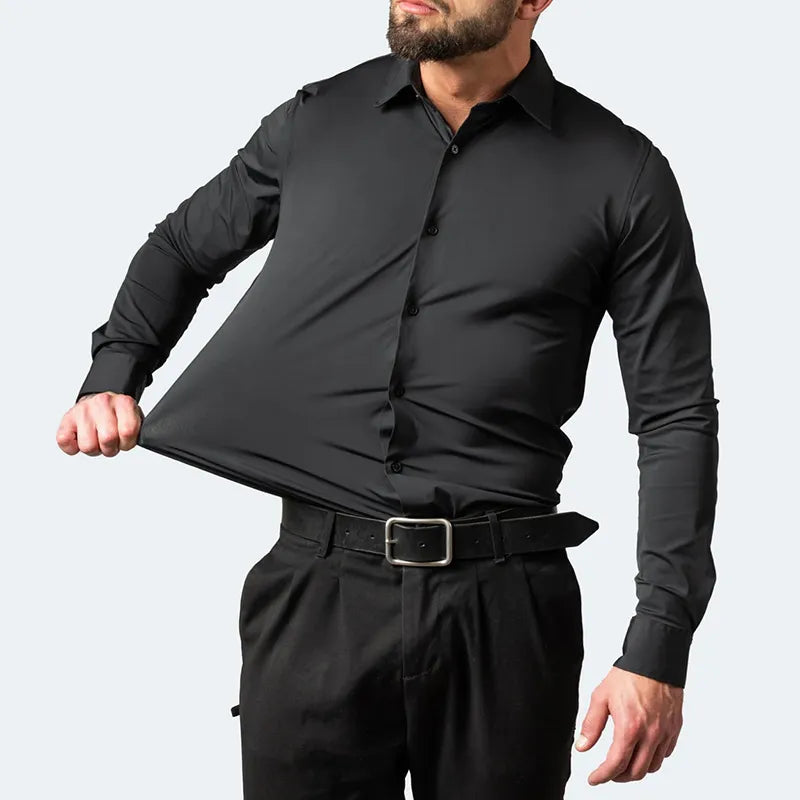 Camiseta Elástica Manga Longa Masculino