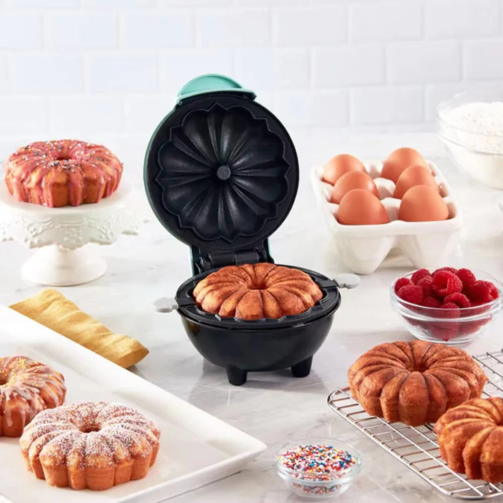 Mini Máquina Elétrica de Fazer Bolos e Doces Assados - Portátil