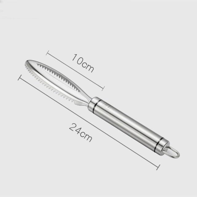 Removedor de Escama de Peixe Aço Inoxidável + Pinça - Point Smart