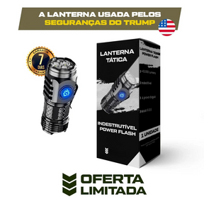 Lanterna Tática Indestrutível Power Flash 1 UNIDADE