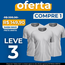 KIT COM 3 CAMISETAS RESPIRÁVEIS ONYX WAY SPORT