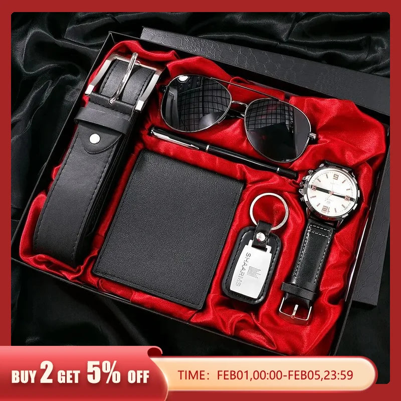 Kit Prensente Masculino [Relógio, Óculos Carteira, Sinto]