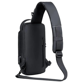 Bolsa Slim Antifurto com Senha USB Bloqueio Impermeável