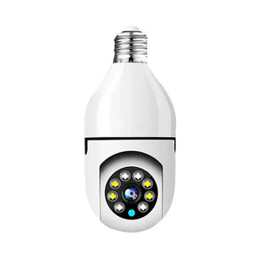 Camera Lâmpada Wifi Ip Segurança Panorâmica Giratória 360 1080P com Visão Noturna