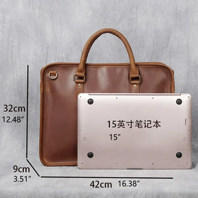 Bolsa Pasta de Couro Multi-Uso Unisex