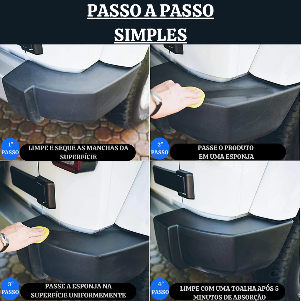 Cera Revitalizara de [Plástico e Couro] + Pretinho para Pneu (ÚLTIMAS UNIDADES)