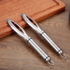 Removedor de Escama de Peixe Aço Inoxidável + Pinça - Point Smart